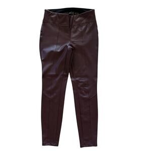 Rock & Republic Stretch Rx The Sliming Faux Leather Cure Pull On Leggings Sz M